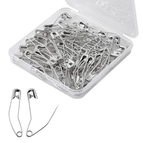 HNMZDS Curved Safety Pins 2 Inch - 60 Pack Quilting