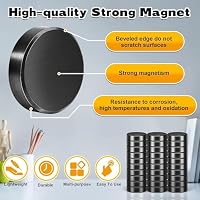 30 Stück Magnete für Magnettafel, 18 x 5mm Ferrit Magnete Stark Schwarz Kühlschrankmagnete, Magneten Rund für Whiteboard, Pinnwand, Tafelmagnete, Kühlschrank – Ansicht 3