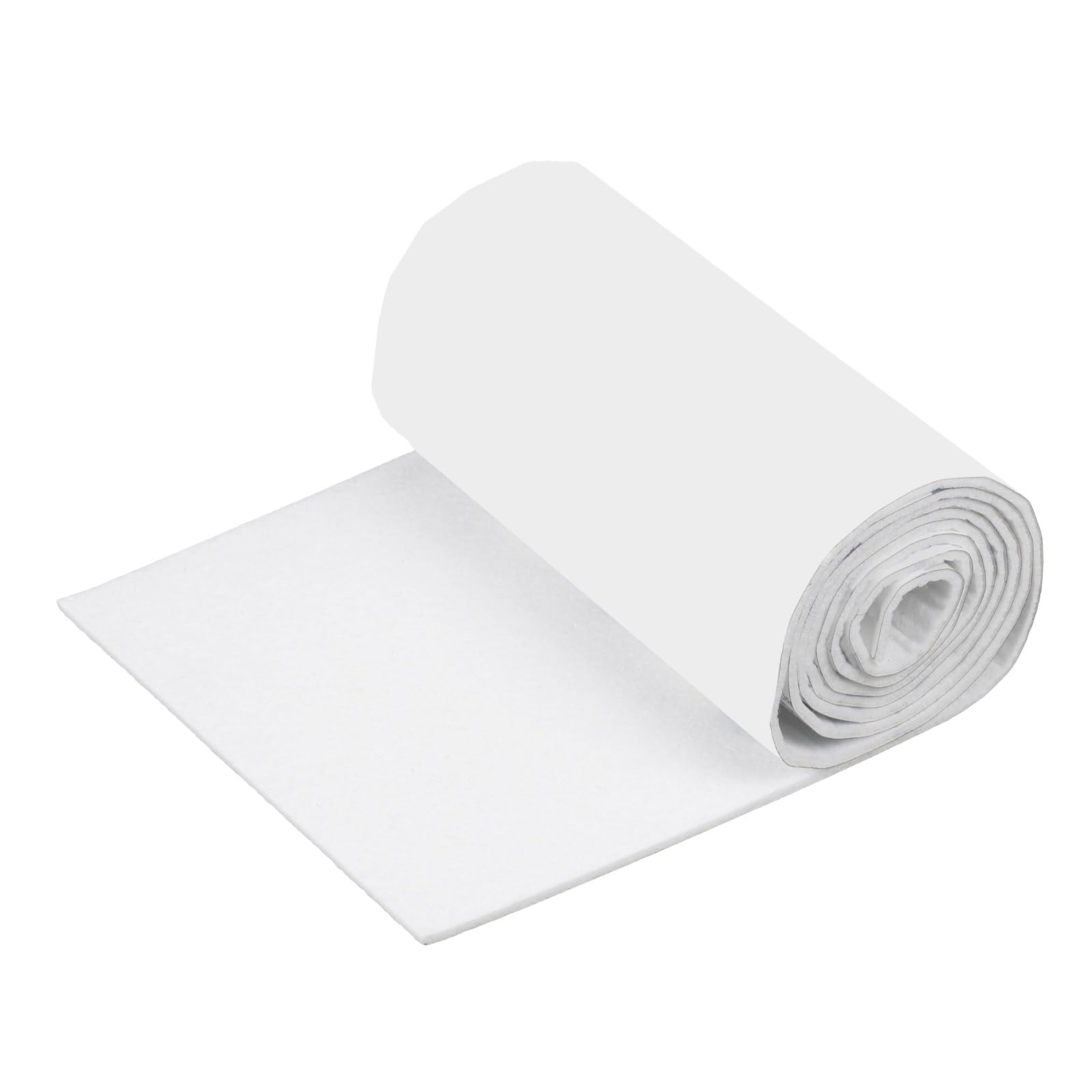 sourcing map Felt Furniture Pads, 102 x 12.7 x 0.2cm Non-Slip Self-Adhesive Floor Protectors, Cuttable Felts Strip Tape Roll for Hardwood Floors and Home Appliances, White