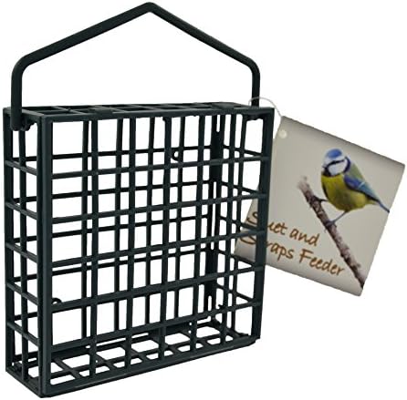 Green Jem Plastic Dual Suet/Scraps Wild Bird Feeder, Easy to Fill and Clean, Attracts Many Species of Garden Birds.