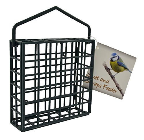 Green Jem Plastic Dual Suet/Scraps Wild Bird Feeder Easy to Fill and Clean Attracts Many Species of Garden Birds.