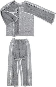 Zipper Patient Pants Patient Care Clothes, Paralysis Clothing, Incontinence Trousers Catheter Trousers, Easy to Wear and Take Off, Paralysis Long Time Bedridden WheelchairSizeM