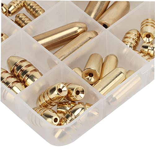 46Pcs 290G Fishing Brass Sinkers Weights Kit Tackle Sinkers With Box For Freshwater Saltwater Bass Fishing #TOP7