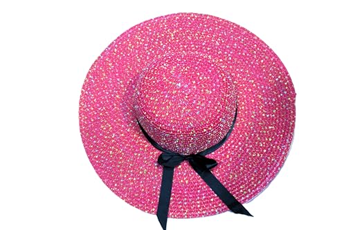 Image of Summer Medium Brim Floppy Beach Straw Hats for Women