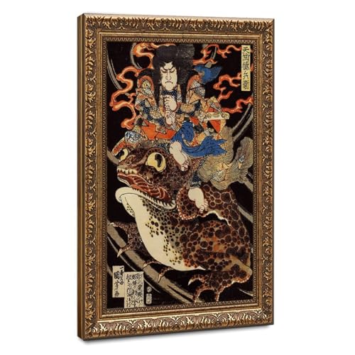 Toile Hiroshige crapaud géant pour sublimer la décoration de votre bureau