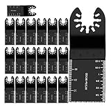 Oscillating Saw Blades, 20 Metal Wood Oscillating Multifunctional Quick Release Saw Blades, Universal Multi-tool Cutting High-carbon Steel Kit Fits Dewalt, Porter Cable, Rockwell and More (20PCS)
