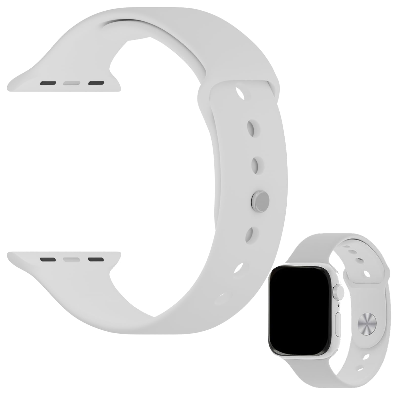 EMERYDEAL Soft Silicone Anti Dust Smart Watch Wrist Band | Ultra Smartwatch Strap Compatible with Watch Series 8 7 6 5 4 3 2 1 SE (White, 42/44/45/49 mm (Series 8 7 6 5 4 3 2 1 SE)) (B0CTX36LRV) Amazon Price History, Amazon Price Tracker