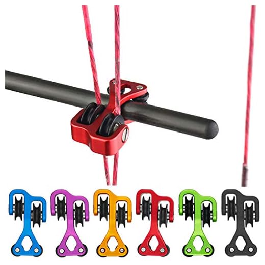 HRCHCG Aluminum Compound Bow Cable Slide Archery Bow String Splitter Roller Glide Replacement Bowstring Separator Arrow Pulley (Green)