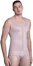 Cinta Modeladora Masculina Pós Cirurgia Plástica e Abdominoplástia de Alta Compressão 60606 New Form (GG, Bege)