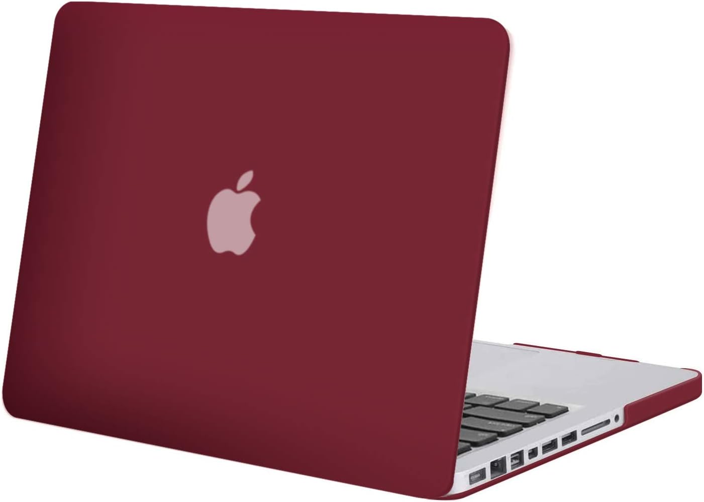 MOSISO Compatible with MacBook Pro 13 inch Case (Model: A1278, with CD-ROM) Old Version Release Early 2012/2011/2010/2009/2008, Protective Plastic Hard Shell Case Cover, Wine Red