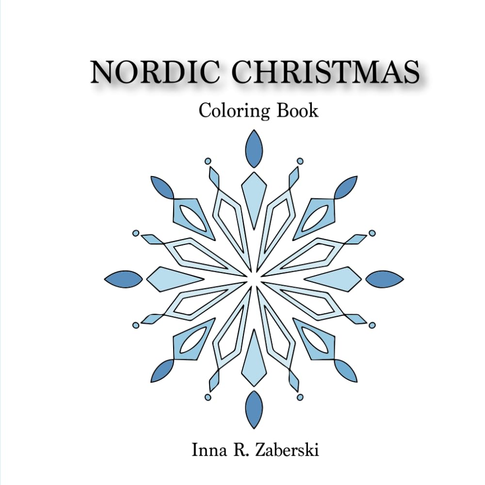 Nordic Christmas Coloring Book: Scandinavian Folk Art