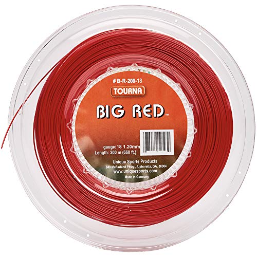 Tourna Big Red Bobine 17g cordage tennis rouge grand format unisexe