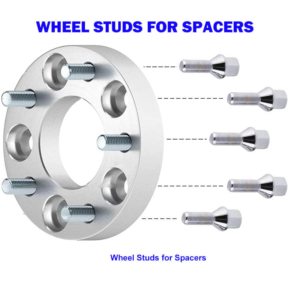 Unifizz 20 bulloni per ruota M12 x 1,25 19 mm esagonali da 28 mm per Jeep Cher-okee 2014-2023, Jeep Compass 2014-2023, Jeep Renegade 2014-2023