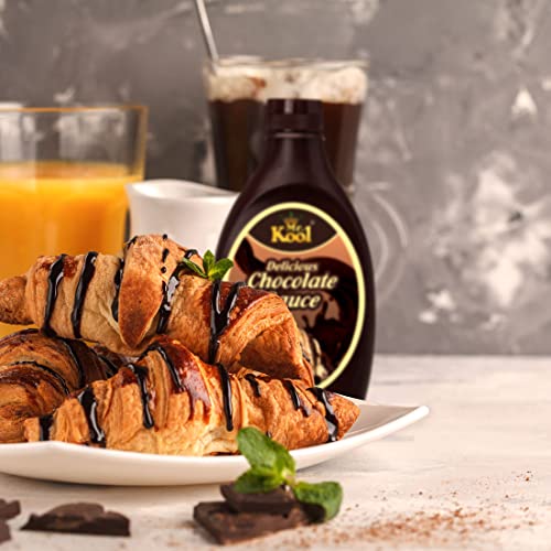Image of Mr. Kool Chocolate Syrup 450g - Rich Chocolate Flavour for Milkshakes, Pancakes, Waffles & Ice Cream Topping - Pack of 2 | Perfect for Desserts & Beverages