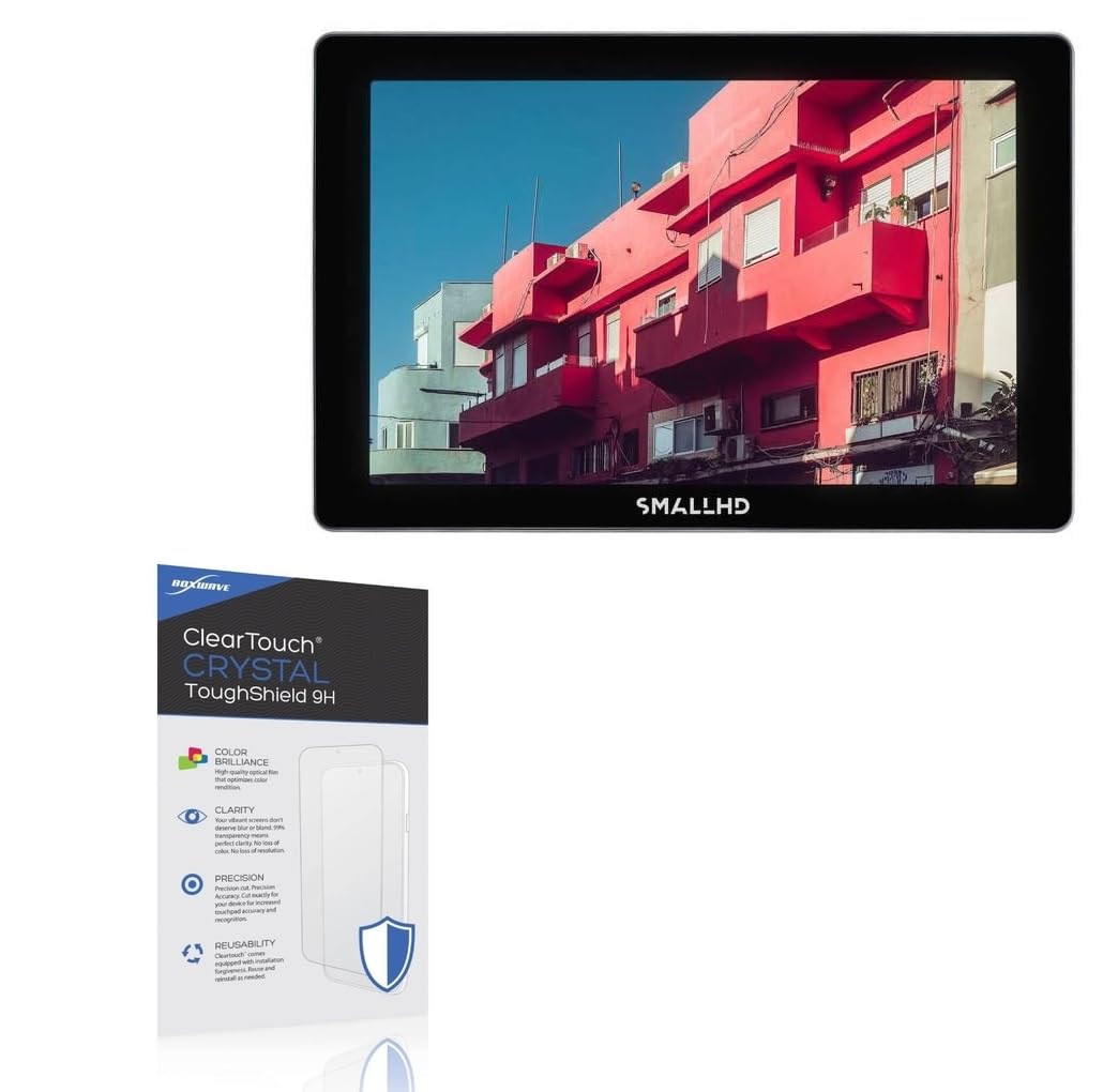 BoxWave Screen Protector Compatible with SmallHD Cine 7 - ClearTouch Crystal ToughShield 9H (2-Pack), Clear 9H Tough Flexible Film Screen Protector