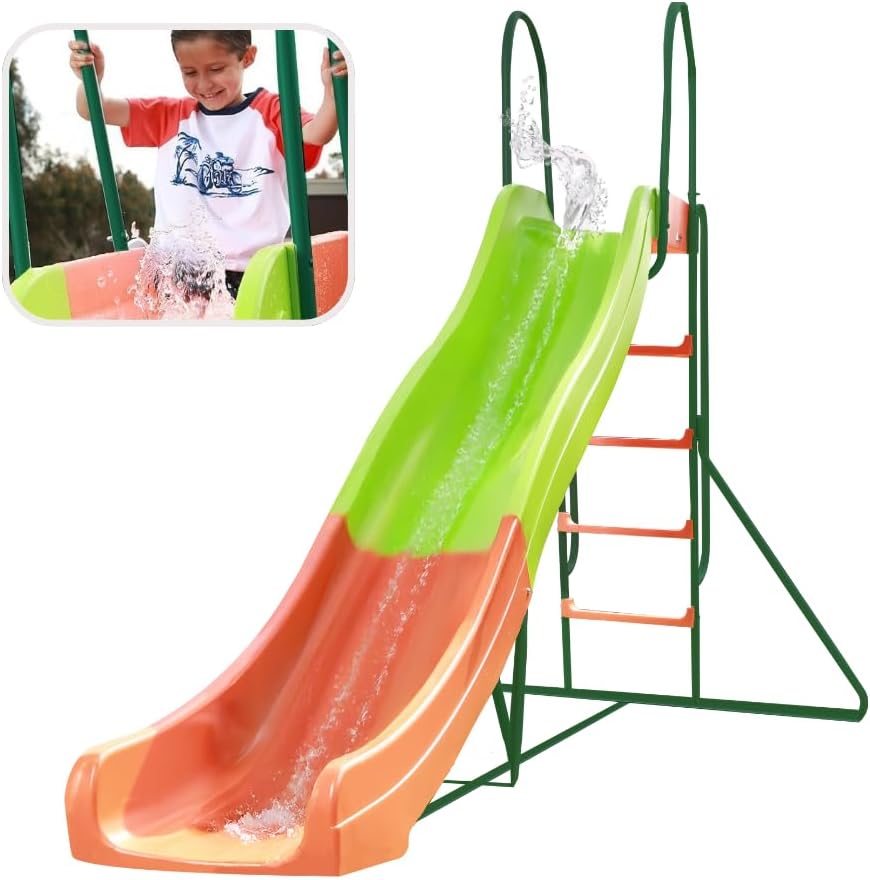 Platports Kids Slide - Set altalene per bambini per cortile - Set per parchi giochi per cortili - Attrezzature per parchi giochi all'aperto per età 4-8 anni