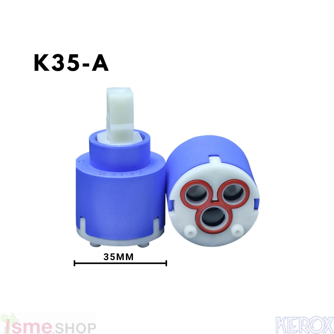 Schläfer 48004 | Cartucho de grifo mezclador de 35 mm de repuesto de cerámica para mezclador monomando K35-A Kerox baja con 2 patas, ducha, lavabo, bidé, bañera, cocina, baño de 3 piezas.