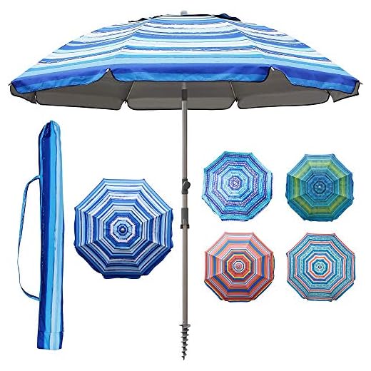 Best type of beach umbrella 7.2' Portable Beach Umbrella with Tilt Feature