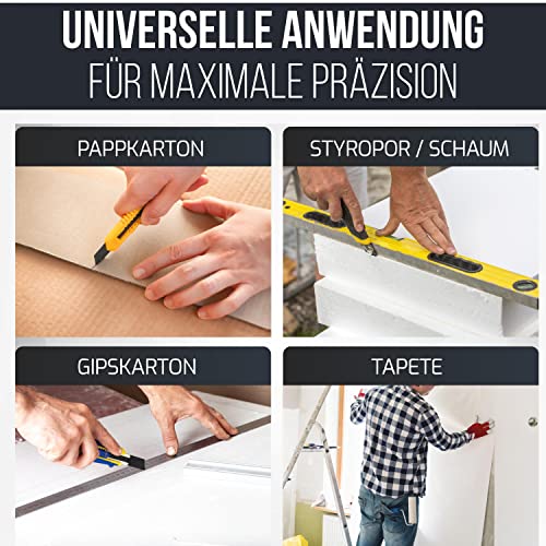 Filzada ® 100x Cuttermesser Klinge 18mm - Abbrechklinge/Messerklinge Carbonstahl