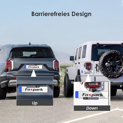 Foxpark Solar Kabellos Digital Rückfahrkamera Set (1080P), 3 Min. DIY Installation, Unterstützt 2...