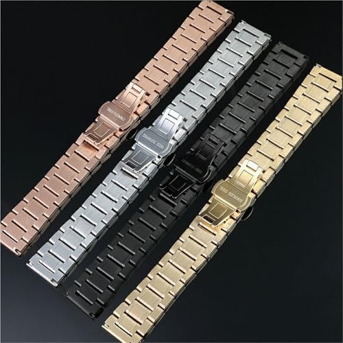 Bracelet montre acier inoxydable 24mm argent solide chic - 4