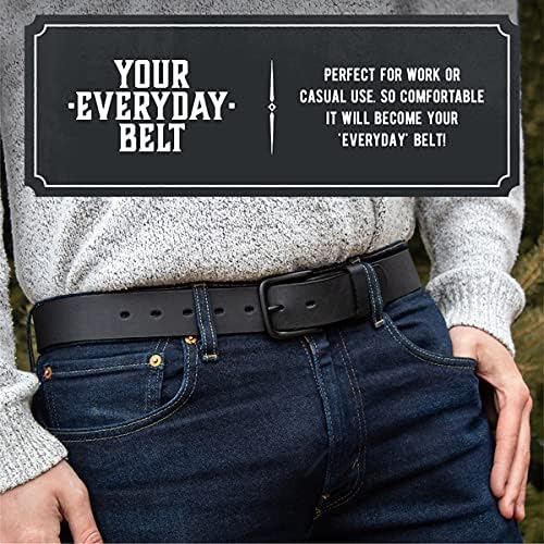 Main Street Forge The Huntsman - Full Grain Leather Black Belt - Made in USA - Men's Leather Belt - Image 4