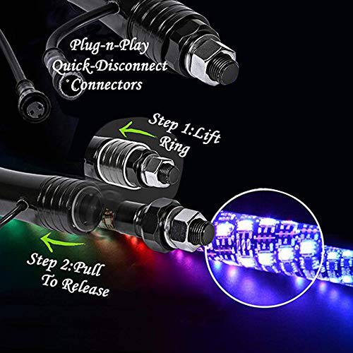 Maiker 4FT Dancing LED Whip Lights w/Flag 360° Twisted for Offroad Jeep Polaris RZR UTV ATV Sand Dune Buggy Quad Truck Boat(1 pair) - Thumbnail 5