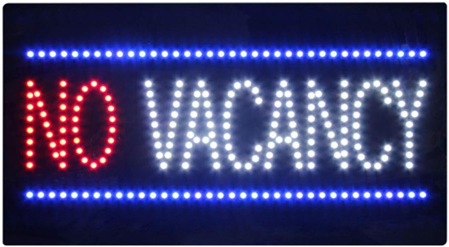 LED Vacancy Sign for Business, Super Bright LED Open Sign for Motel, Electric Advertising Display Signboard for Hotel Inn Business Shop Store Window Decor. (27" x 15")