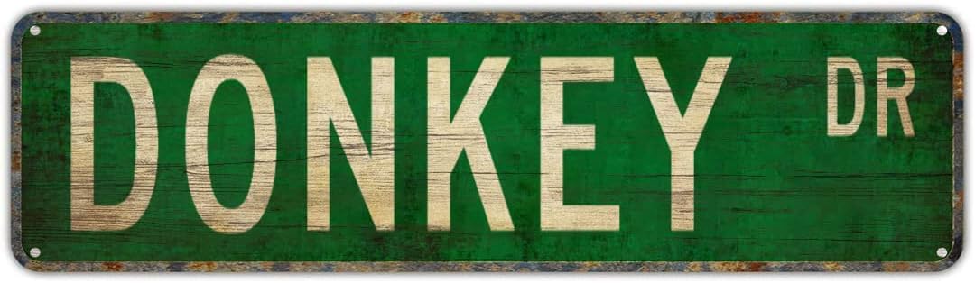 DONKEY DR Retro Tin Sign Aluminum Metal Sign for Home Bedroom Kitchen Garden Wall Pub Club Coffee Decor 4x16 Inch