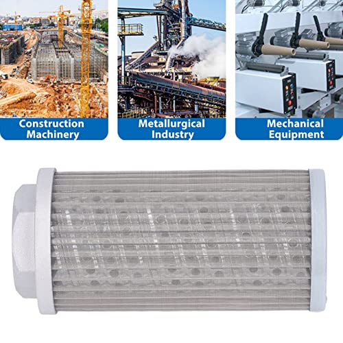 Image of Fafeicy WU 100 Hydraulic Oil Suction Filter, Stainless Steel, Tubular Connection, 80x100x180μm Filtration, for Generators