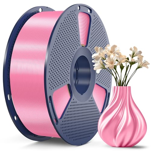 SUNLU Silk PLA+ Filament, Shiny Metallic Silk 3D Filament 1.75mm