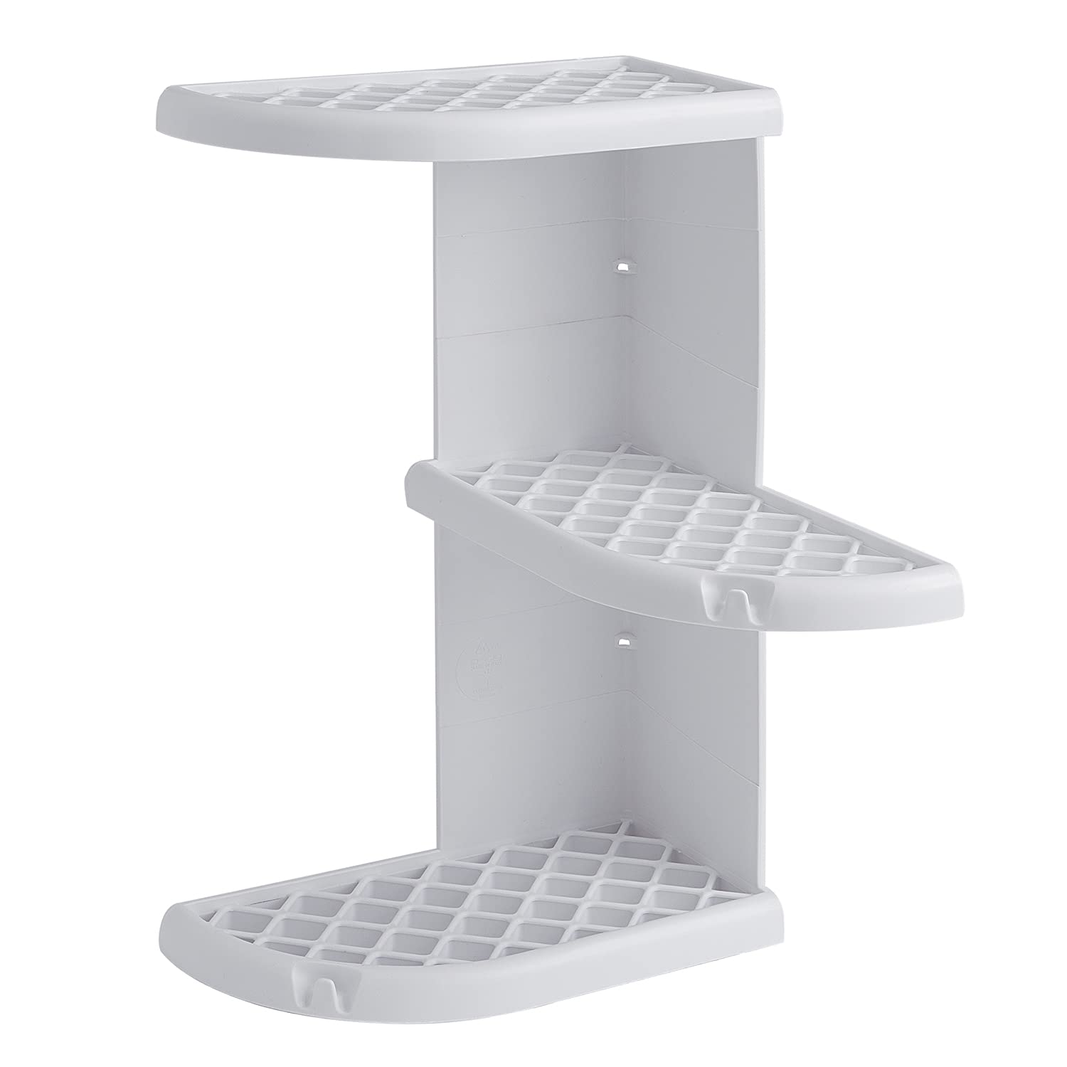 Gedy Oscar Shower Caddy Thermoplastic Resins White 23 x 23 x 37 3 cm