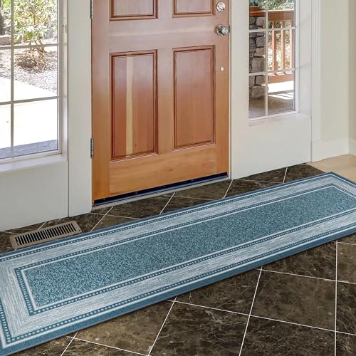 Ottomanson OTH2206-2X7 Machine Washable Bordered Design Non-Slip Rubberback 2X7 Traditional Runner Rug thumb #11