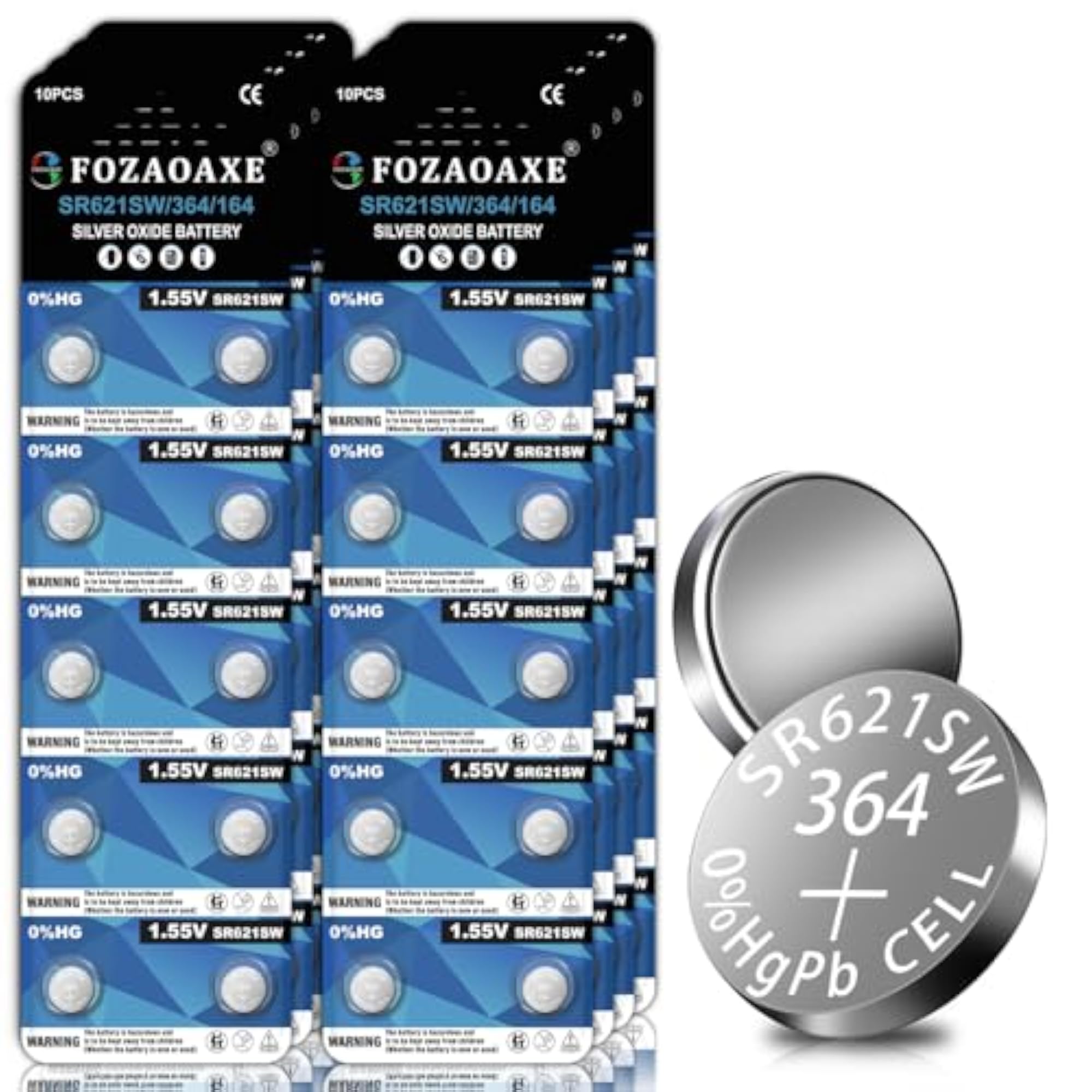 80 Pack SR621SW 364 AG1 LR621 Battery