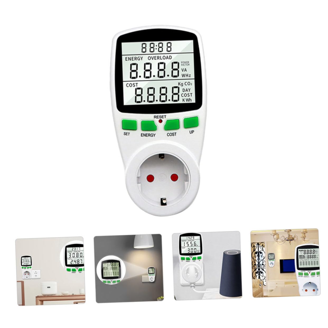 OSALADI Contatore Energia con Display Lcd Misuratore Consumo Energetico Singola Fase