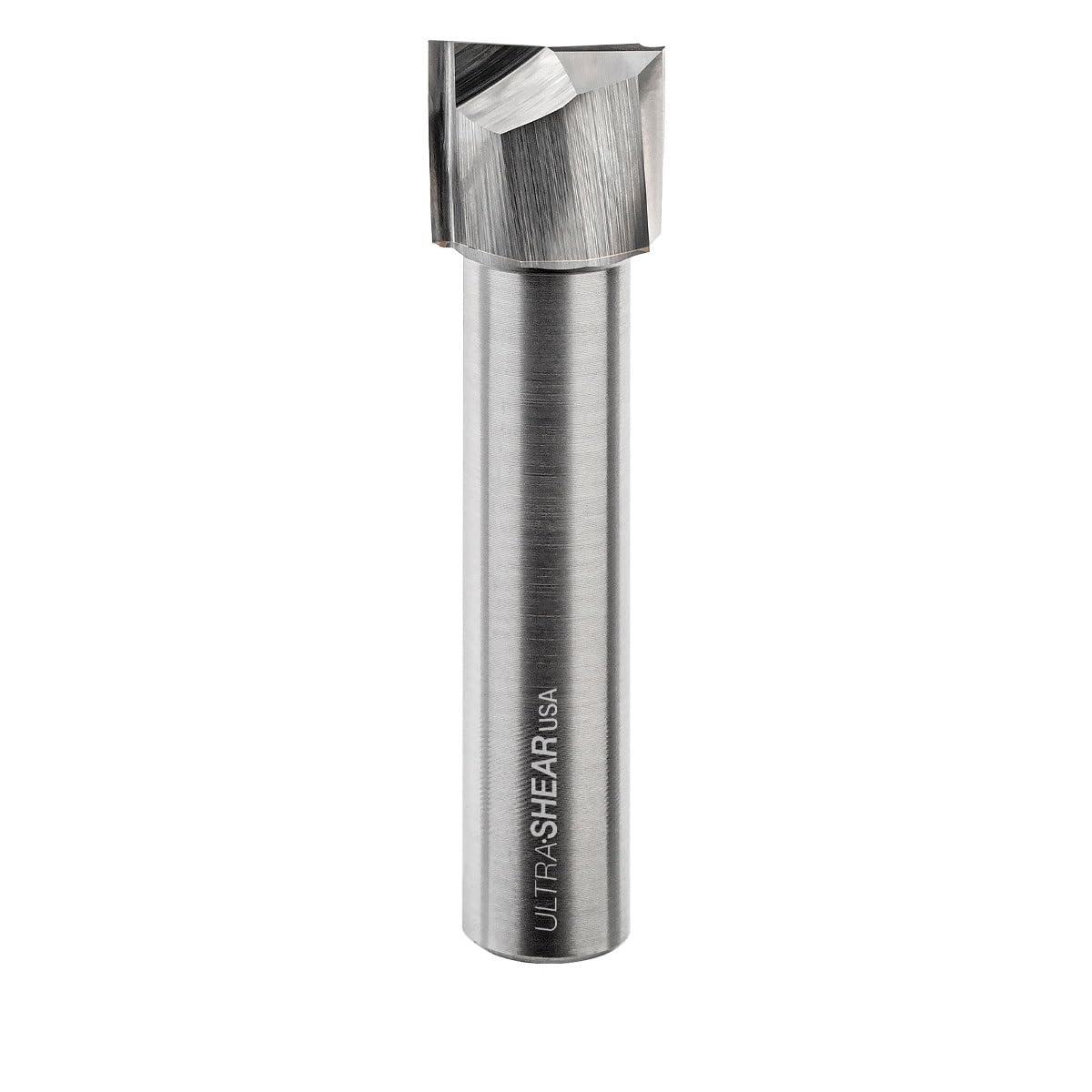 Ultra-Shear Undersized Plywood Router Bit, 18mm CD, 1/2" Shank, 2-Flute Carbide Head, Down Cut Spiral for Mortising, Dado & Grooves, USA Made