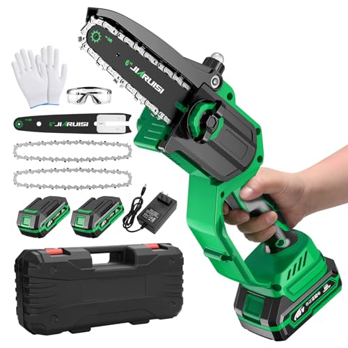 Mini 6-Inch Cordless Electric Chainsaw with 2 Batteries