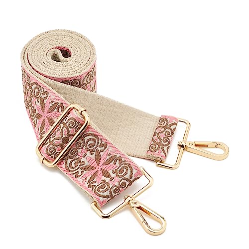 Image of Wide Shoulder Strap Adjustable Replacement Belt Guitar Style Crossbody Bag Handbag Strap Multicolor Canvas Straps(Wide:2in)(Color81)