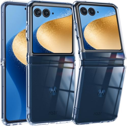 FNTCASE for Motorola Razr 2025/2024 Case: for Moto Razr 2025/2024 Case Clear Lightweight Scratch-Resistant Cell Phone Protective Cover Flexible Non-Slip Durable Rugged DropProof Shockproof TPU Crystal