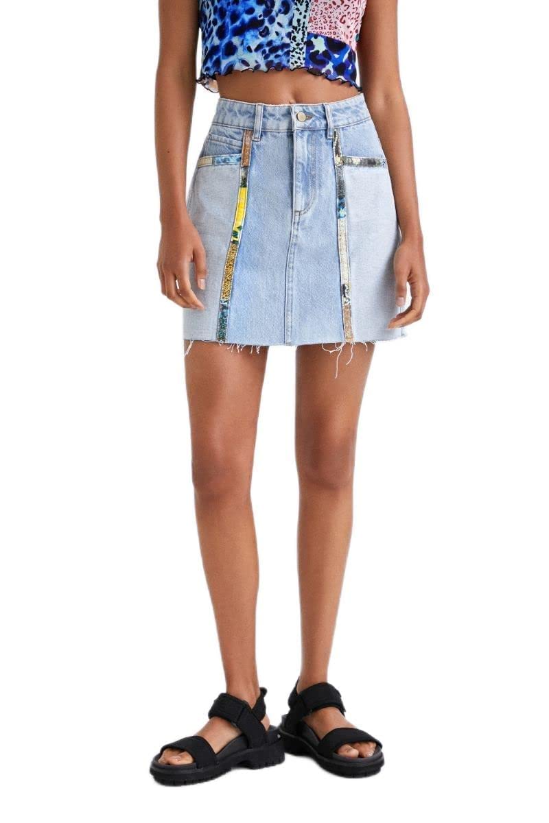 Desigual Damenrock Größe XS Slim Denimrock  22WWFDX0 UVP: 79,95 Euro