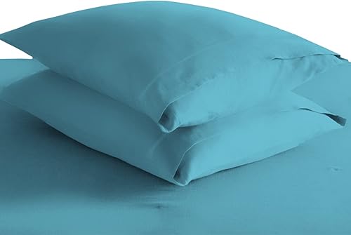 Pizuna Juego de 2 fundas de almohada de algodón de 400 hilos, 100% algodón de fibra larga, tamaño estándar, fundas de almohada refrescantes con