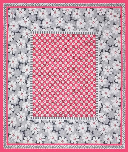 Image of UNIBLISS 100% Cotton Rajasthani Jaipuri Traditional Floral King Size Double Bed Bedsheet with 2 Pillow Covers - (Multicolor Bedsheets005)