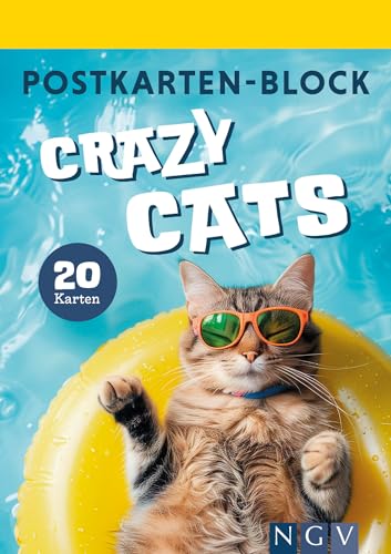 Postkartenblock Crazy Cats: 20 witzige Postkarten zum Verschenken und Verschicken