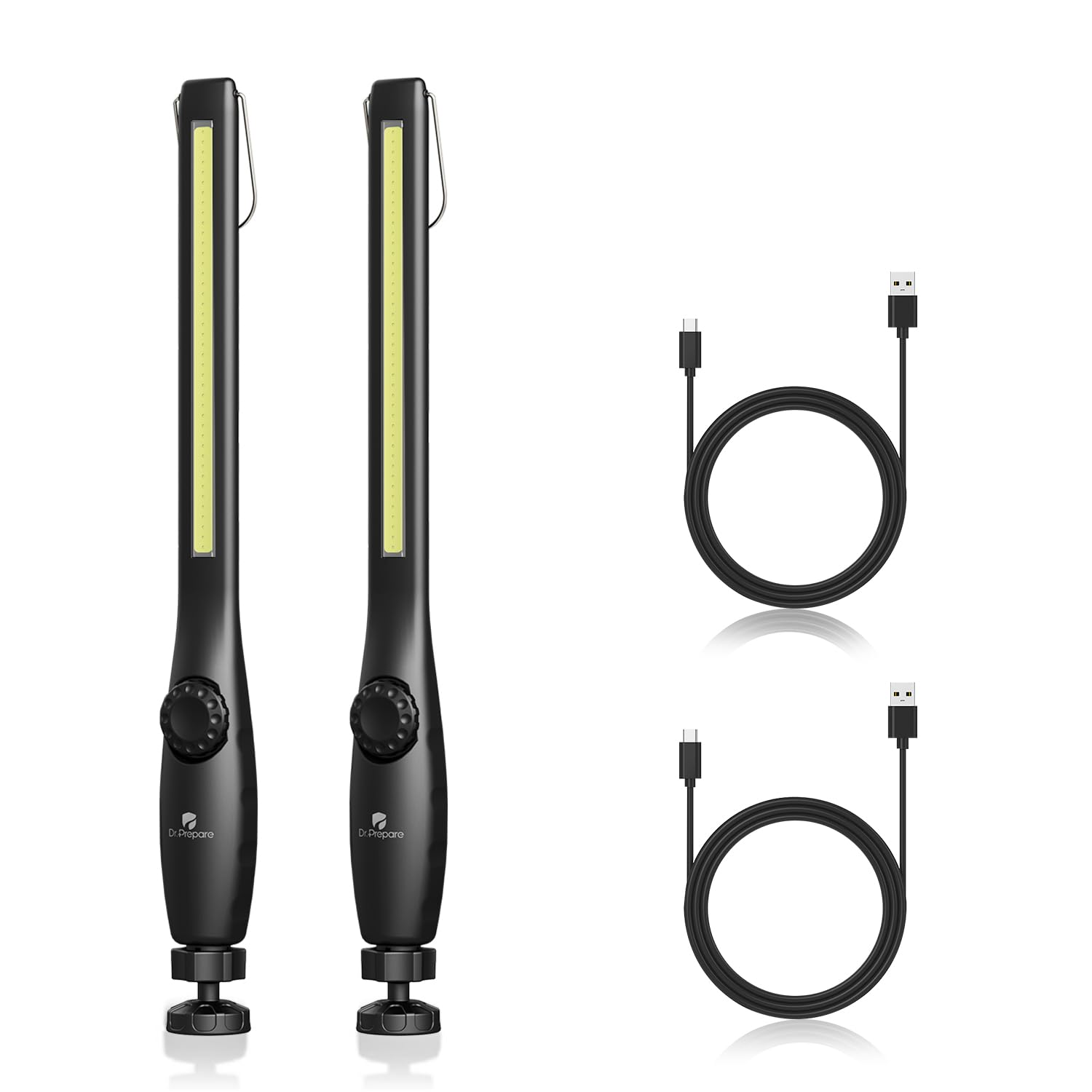 DR.PREPARE Lampada da Lavoro LED COB 700 Lumen Lampada di Ispezione Luce da Lavoro USB Ricaricabile Portatile Senza Fili Magnetica per Riparazioni Auto Casa Garage
