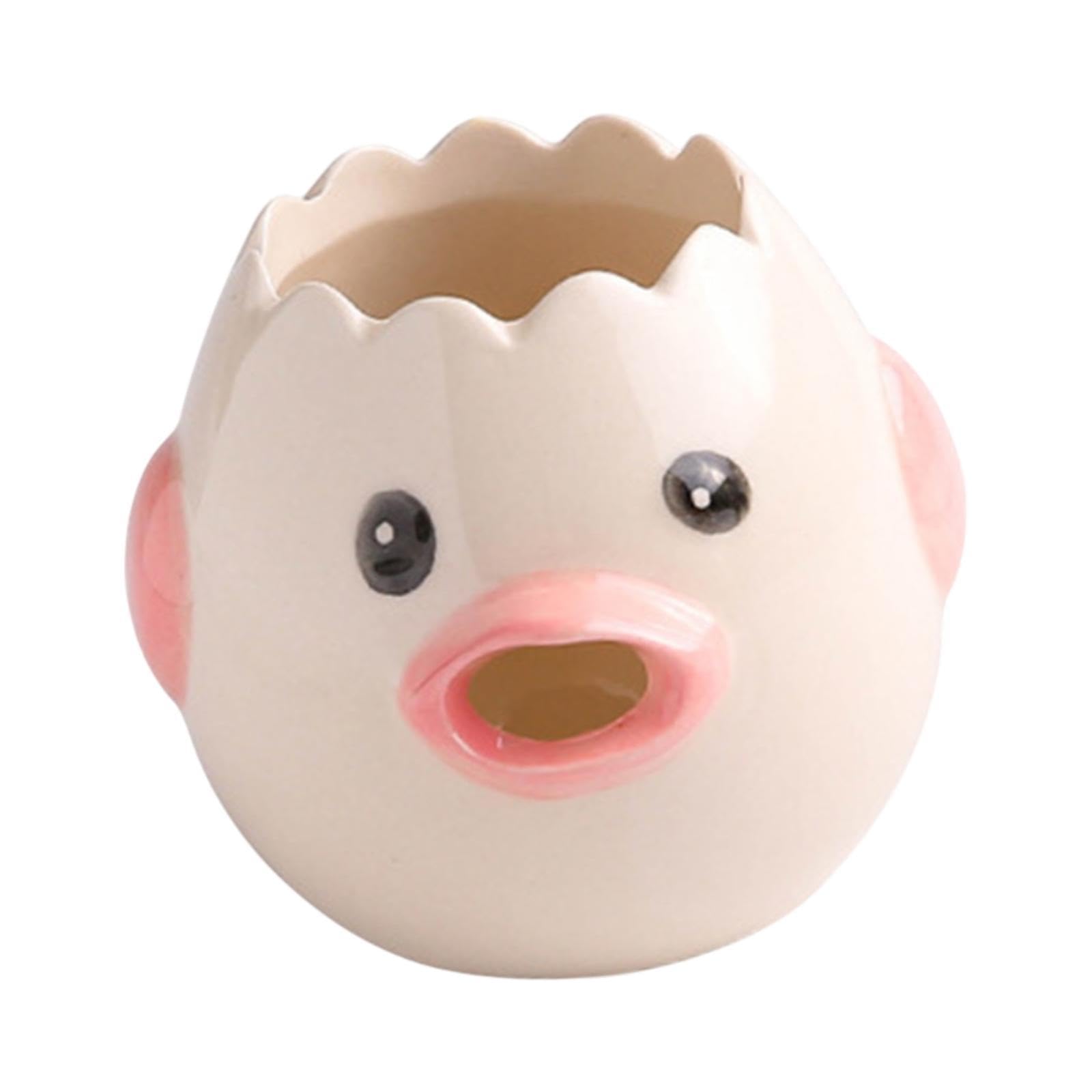 ATORSE Ceramic Egg Separator Kitchen Gadget Practical Egg White Yolk Sifting Filter Pink-image-42