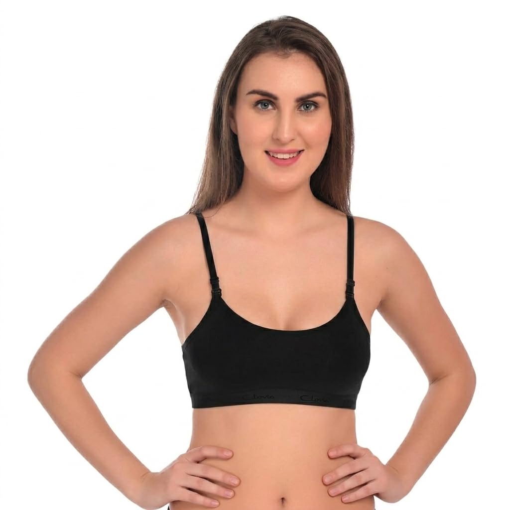 Women Padded Sports Bra with Adjustable Pads | Non-Wired Padded Everyday Bra | Comfortable Yoga, Gym Bra | Full Support Activewear for Running & Fitness-picture-52