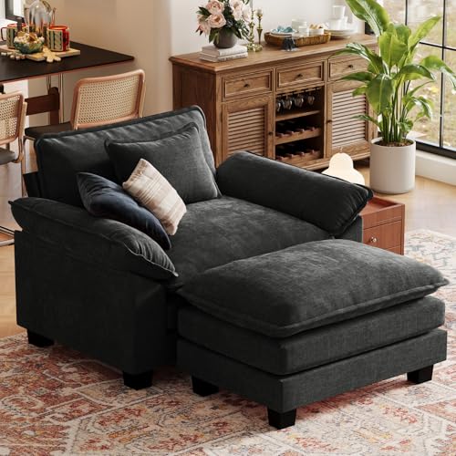 CDCASA 50'' Oversized Accent Chair with Ottoman | Extra Wide