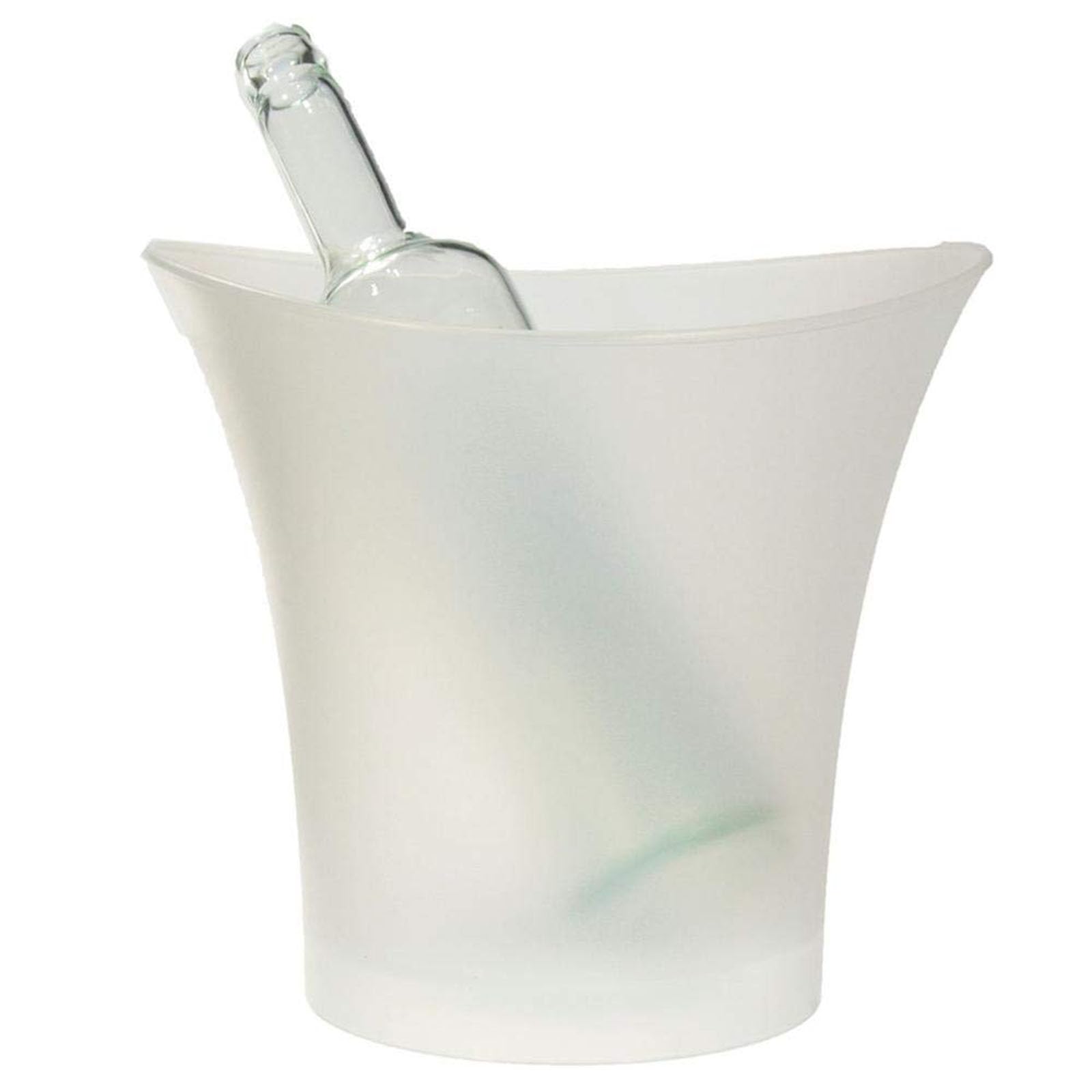 LED Eiskübel, 5L LED Sektkühler mit Multi-Farbwechsel für Party Heim Bar Club Thema, Wasserdichter Getränkebehälter Champagner Wein Bier Getränke Eiskübel - Batteriebetrieben (2 Stück)