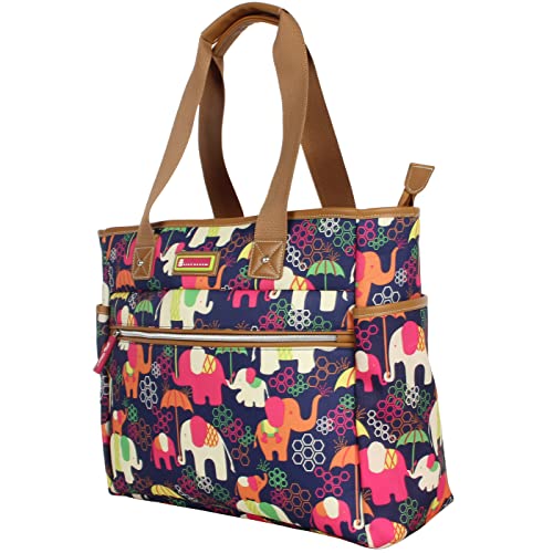 Image of Lily Bloom Pattern Handbag for Women, Large Capacity Tote Bag Satchel Shoulder Bag