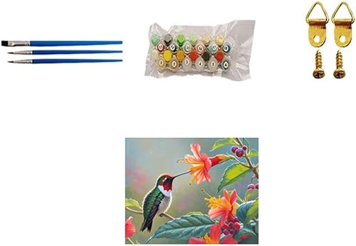 Miniatura 6 de TINDAY Kit de pintura al óleo por números para adultos, pintura por números, para principiantes, pintura en lienzo por números, pintura acrílica,